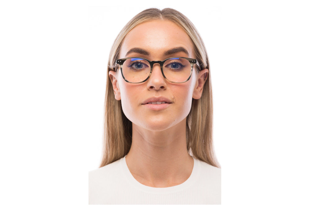 Woman Wearing Arrow Computer Glasses Readers