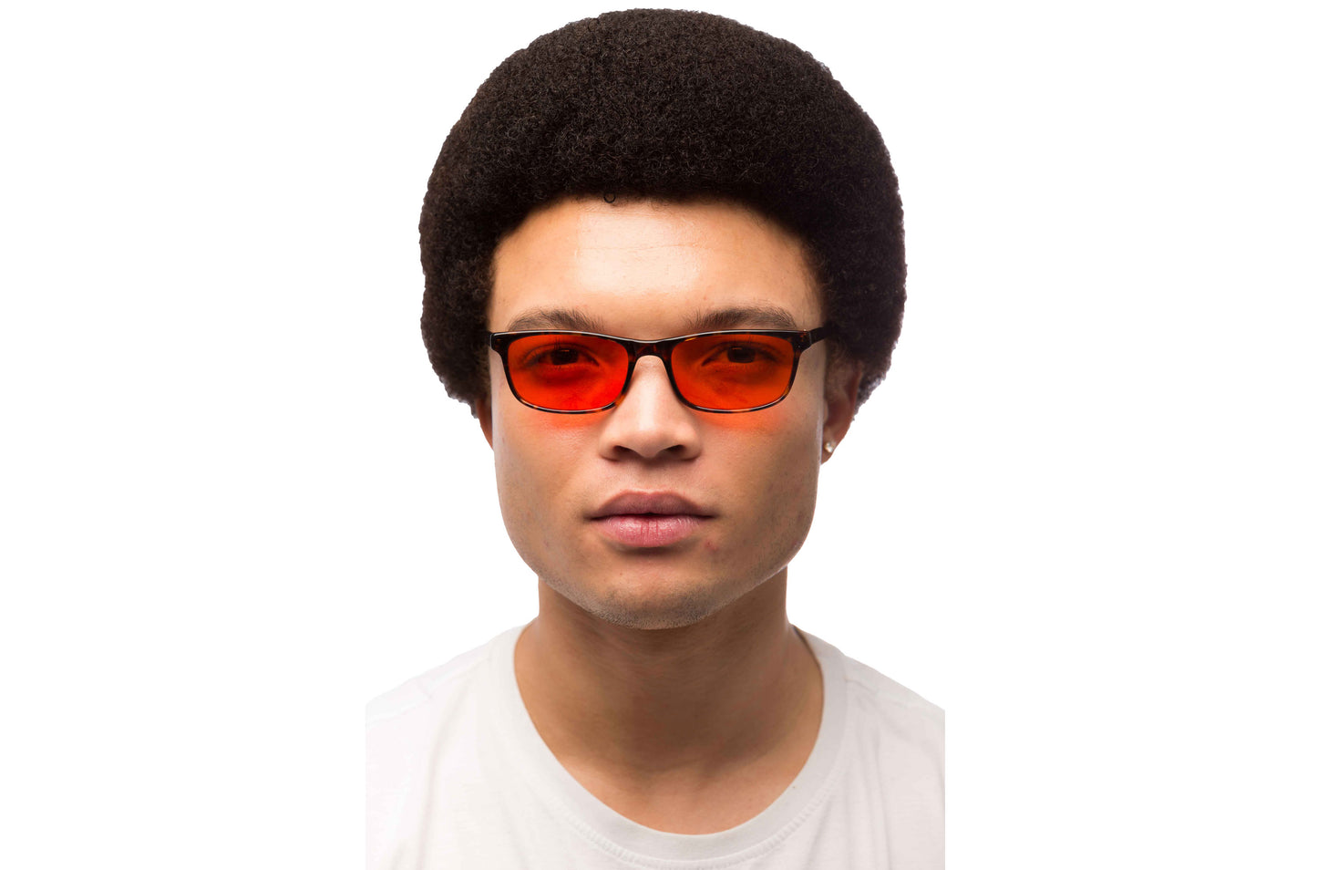 Man Wearing Tortoise Shell Blue Light Blocking Glasses Prescription