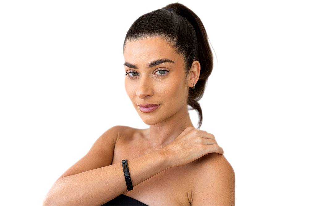 Woman Wearing Harmonising Bracelet