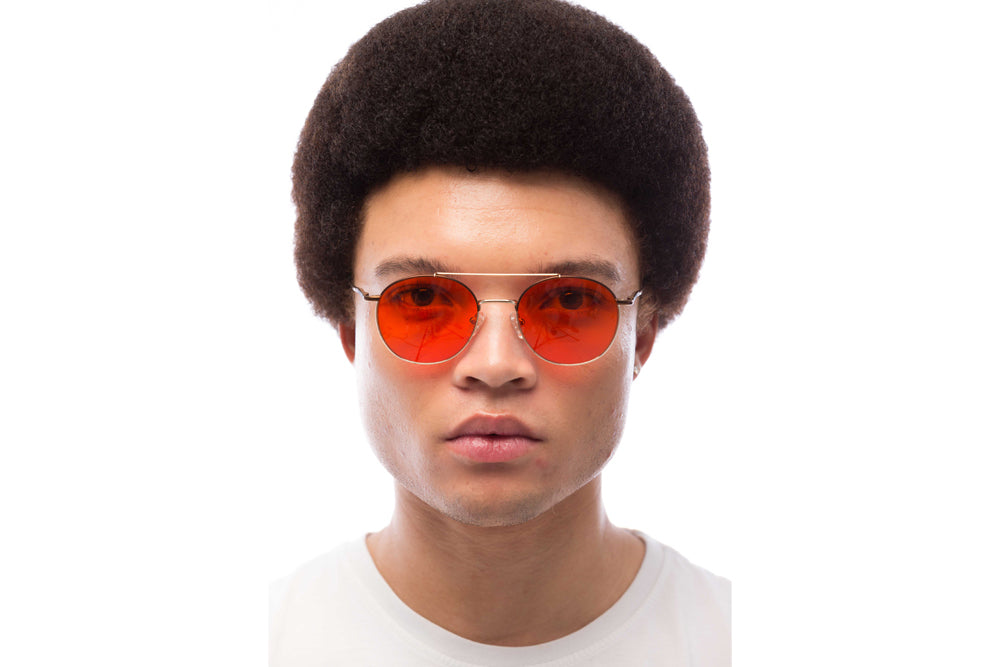 Man Wearing Chester Blue Light Blocking Glasses