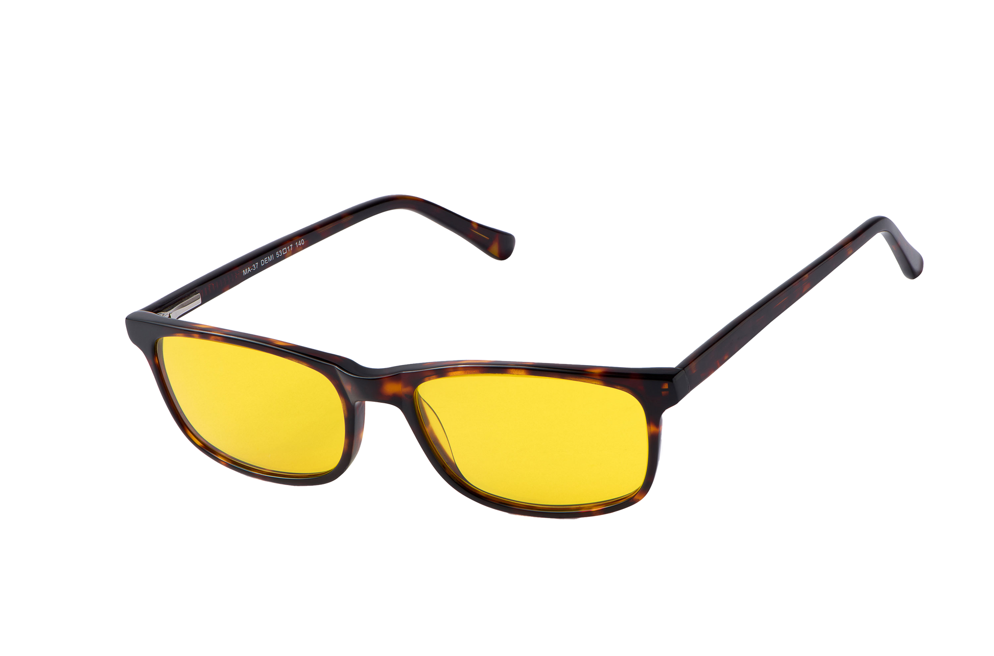 Tortoise Shell Light Sensitivity Glasses Prescription Angled View