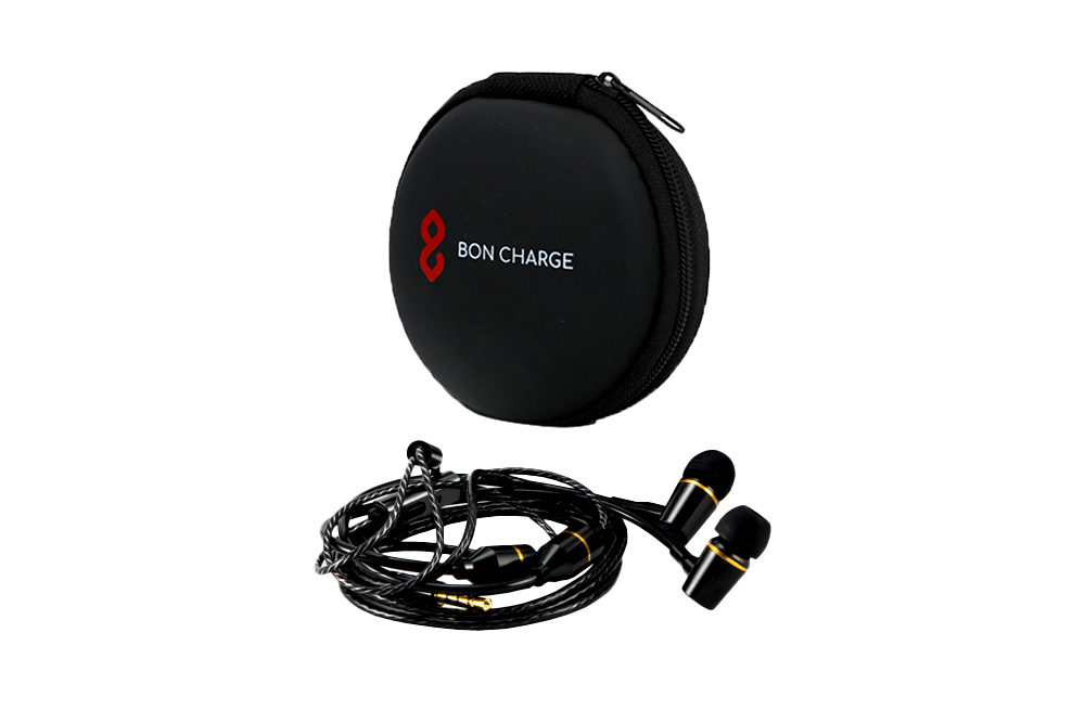 EMF-free headphones with carrying case