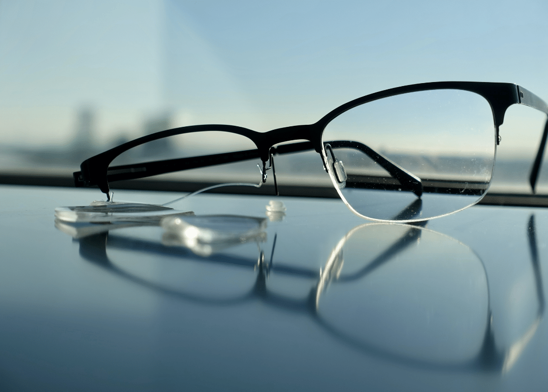 Fix metal top glasses frame