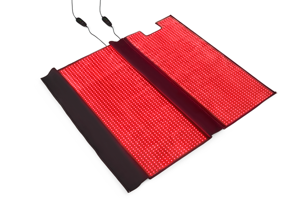 Red Light Therapy Blanket Unfolded Turned On